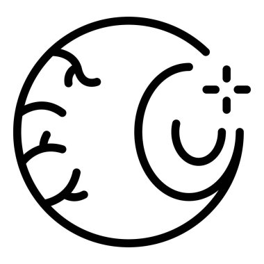 Damarlar simgesi olan göz küresi, dış hat biçimi