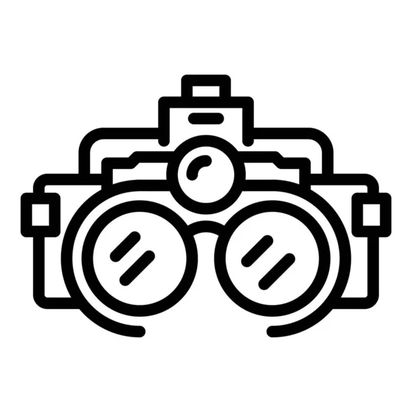 Icono de prismáticos, estilo de esquema — Vector de stock