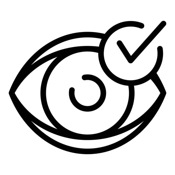 Diagnostic icône de la vue, style contour — Image vectorielle
