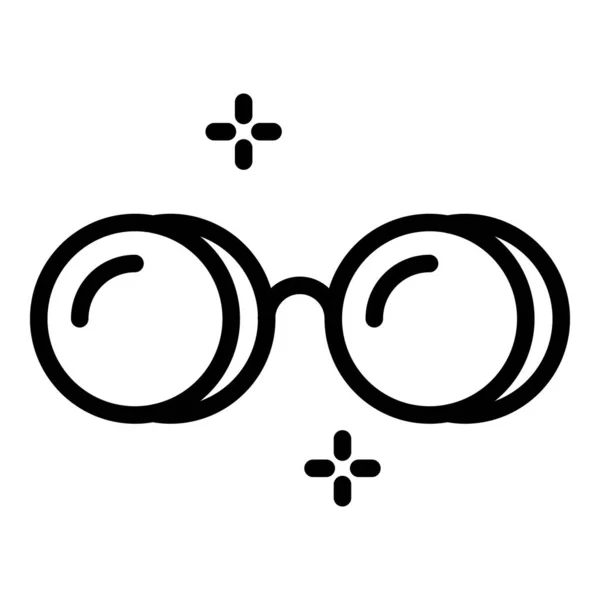 Szemüveg ívek nélkül ikon, körvonalazott stílus — Stock Vector
