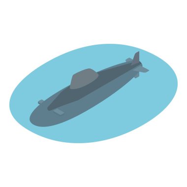 Denizaltı simgesi, izometrik stil