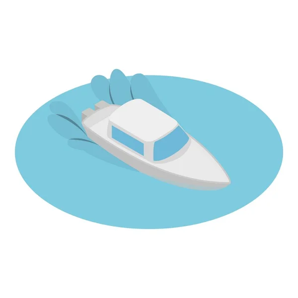 Icône de yacht, style isométrique — Image vectorielle