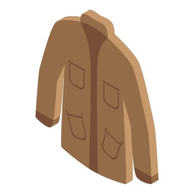 Safari ceket simgesi, izometrik biçim