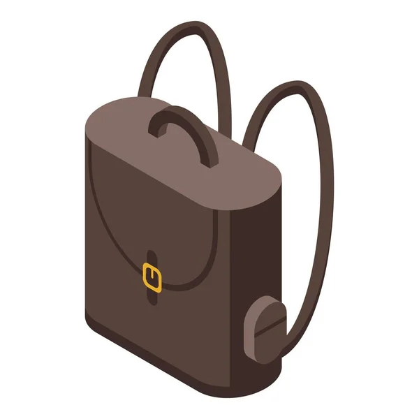 Safari icono de la mochila, estilo isométrico — Archivo Imágenes Vectoriales