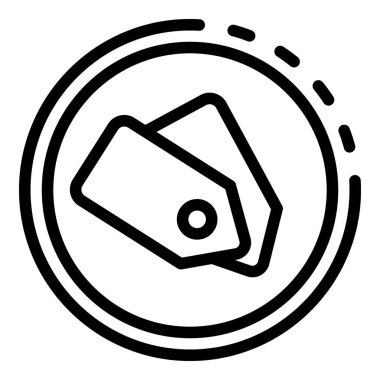 Kıyafet etiketi simgesi, taslak biçimi