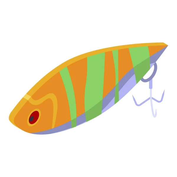 Ton balığı yakalama ikonu, izometrik biçim — Stok Vektör