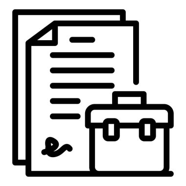 Endüstri iş çantası simgesi, özet biçimi