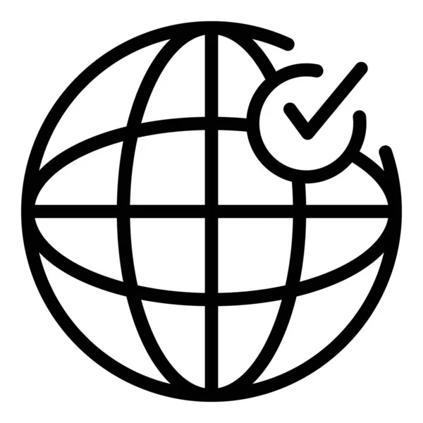 Icona globale del responsabile di qualità, stile del profilo — Vettoriale Stock