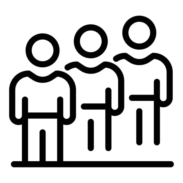 Icono de grupo de publicidad, estilo de esquema — Vector de stock