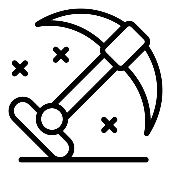 Icono de gancho de escalada de doble cara, estilo de esquema — Vector de stock