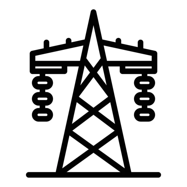 Transmissietoren icoon, omtrek stijl — Stockvector