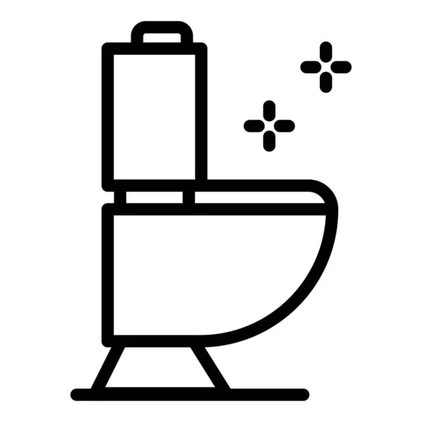 Ikona záchodové mísy, styl osnovy — Stockový vektor