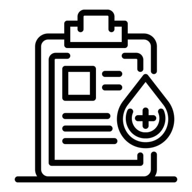 Tıbbi teşhis listesi simgesi, özet biçimi