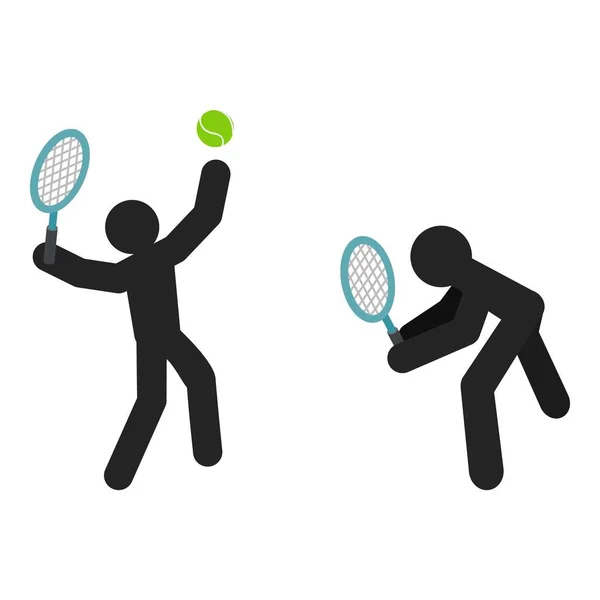 Tennis icoon, isometrische stijl — Stockvector