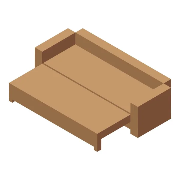 Vikbar soffa ikon, isometrisk stil — Stock vektor