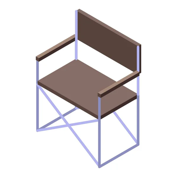 Иконка складного кресла, изометрический стиль — стоковый вектор
