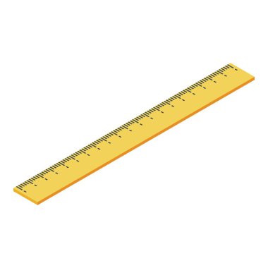 Geometrik cetvel simgesi, izometrik biçim