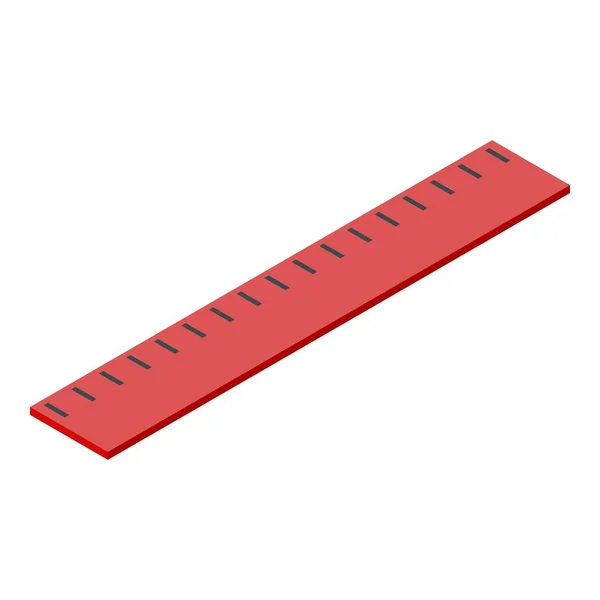 Measure cm ruler icon, isometric style — Stock Vector