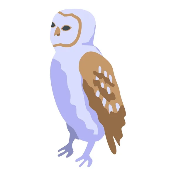 Lindo icono de búho, estilo isométrico — Vector de stock