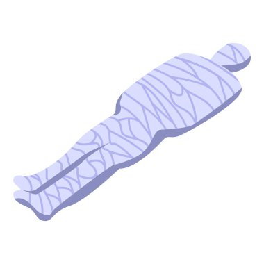 Mısır mumya simgesi, izometrik stil