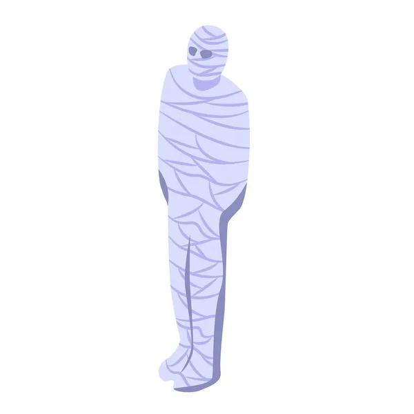 Horreur momie icône, style isométrique — Image vectorielle