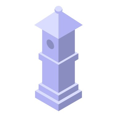 Bahçe sütun simgesi, izometrik biçim