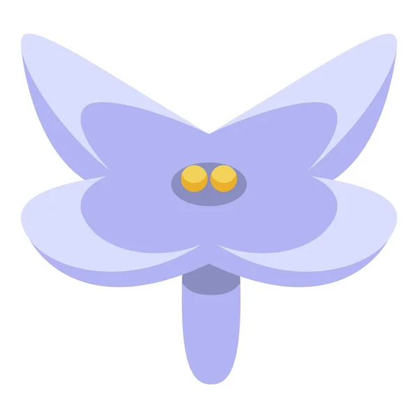Icône fleur lilas blanche, style isométrique — Image vectorielle