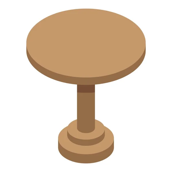 Ikona okrągłego stołu ogrodowego w stylu izometrycznym — Wektor stockowy