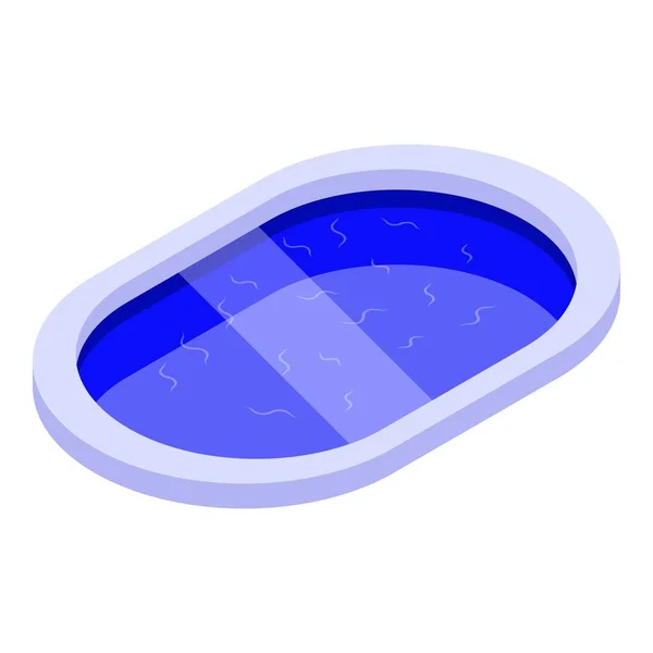 Klein zwembad icoon, isometrische stijl — Stockvector