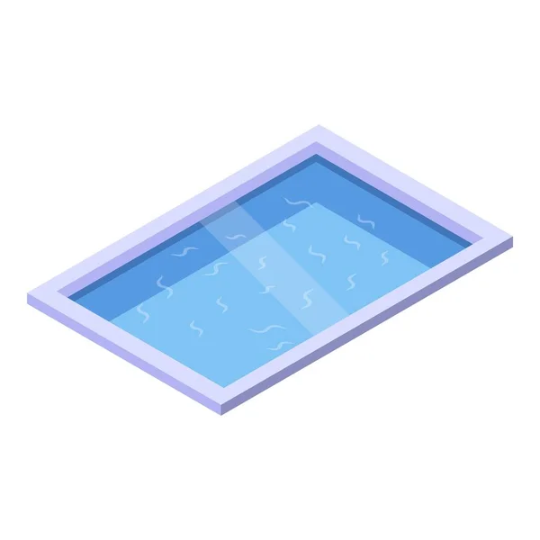 Εικονίδιο πισίνας κήπου, ισομετρικό στυλ — Διανυσματικό Αρχείο