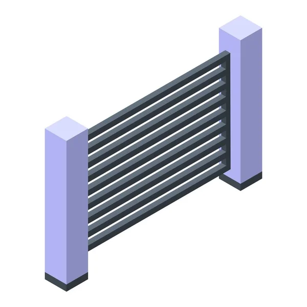 Icône de clôture de jardin, style isométrique — Image vectorielle
