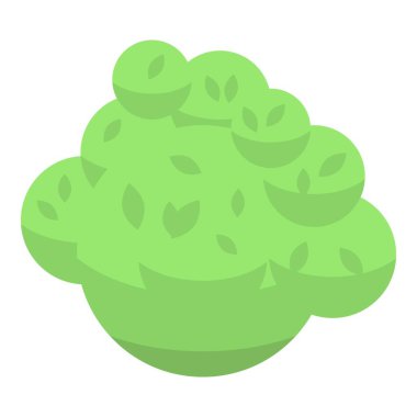 Süslü bahçe çalı simgesi, izometrik stil