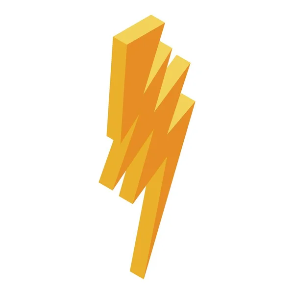 Icona con bullone elettrico giallo, stile isometrico — Vettoriale Stock