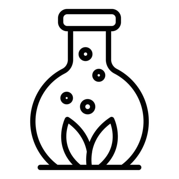 Icono de tubo de laboratorio, estilo de contorno — Vector de stock