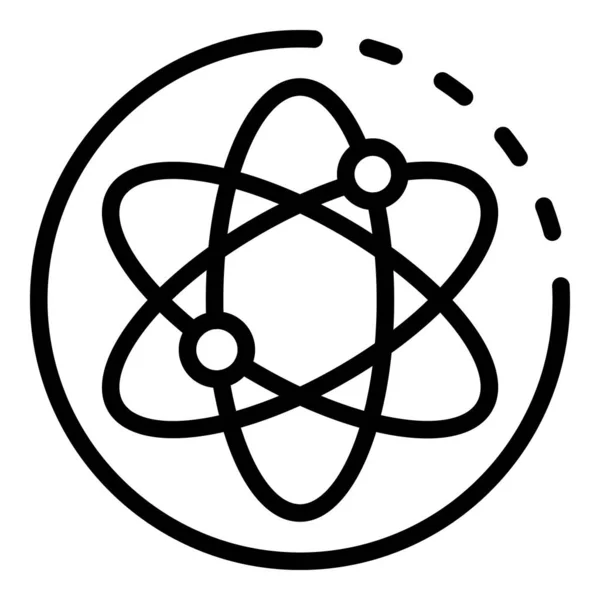 Atom-Symbol, Umrissstil — Stockvektor