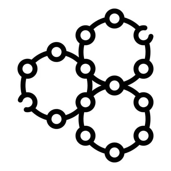 Піктограма структури комірок, стиль контуру — стоковий вектор