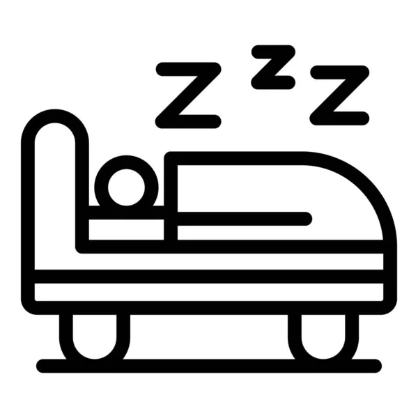 Night sleep icon, outline style — Stock Vector