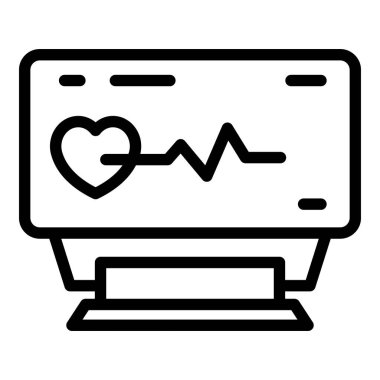 Kardiyogram simgesini, taslak biçimini izle