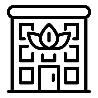 Kaplıca salonu ikonu, taslak tarzı