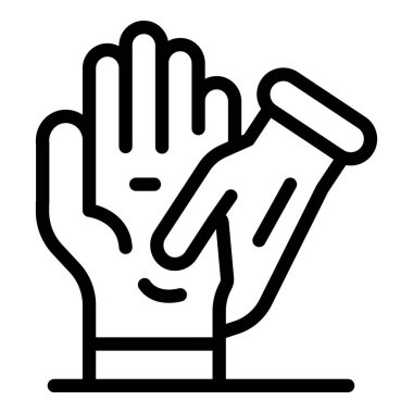 Avuç içi masajı ikonu, dış hat tarzı