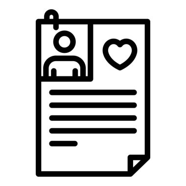 Kişisel hasta kartı simgesi, özet biçimi