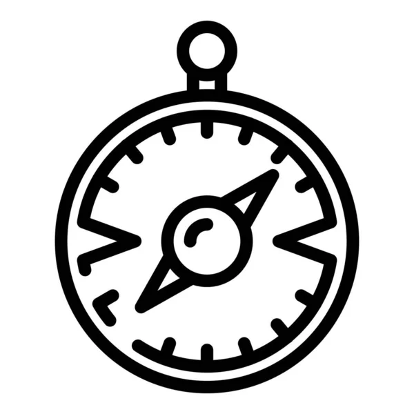 Kompas icoon, outline stijl — Stockvector