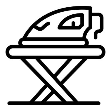 Ütü tahtası ve demir simgesi, dış hat biçimi