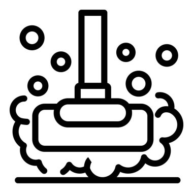 Yıkama süpürgesi simgesi, taslak biçimi