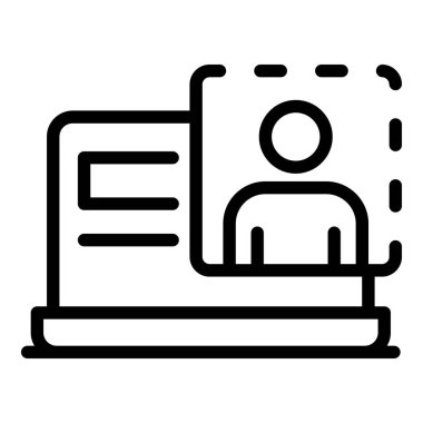 Sosyal ağ profili resim simgesi, özet biçimi