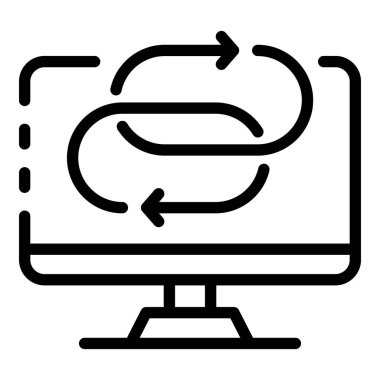 PC simgesi üzerindeki bağlı geri yükleme işaretleri, özet biçimi