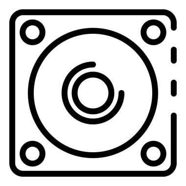 Yüksek sesle hoparlör simgesi, dış hat biçimi