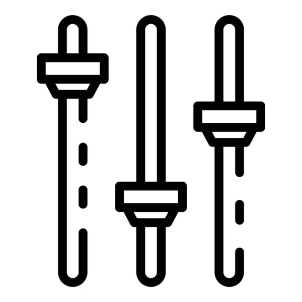 Icono de botones de ecualizador, estilo de esquema — Vector de stock