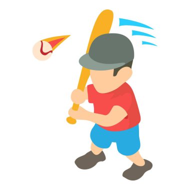 Beyzbol oyuncusu simgesi, izometrik biçim