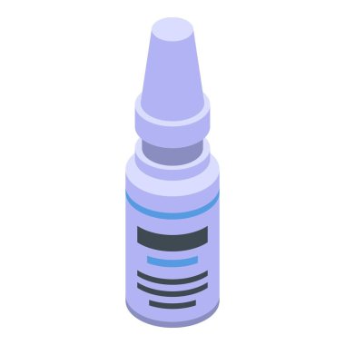 Göz bakım şişesi simgesi, izometrik stil